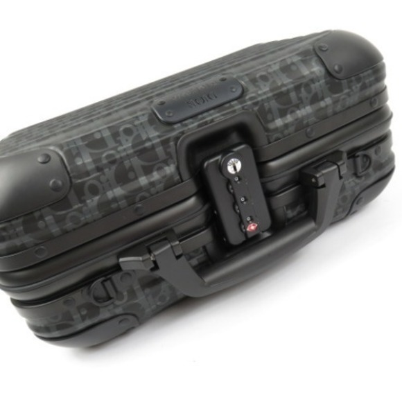 Christian Dior Rimowa Collaboration Limited Travel Bag Handbag Aluminum Black - Picture 6 of 16